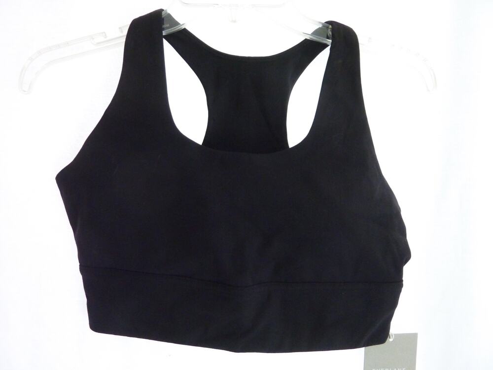 Everlane NWT Womens Perform Bra Sport Size S Nylon Elastane Black Active Workout
